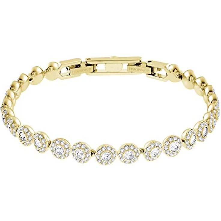 Swarovski Una Angelic Armband, Rund, Weiss, Goldlegierungsschicht mit klarem Kristallpavé – Bild 1