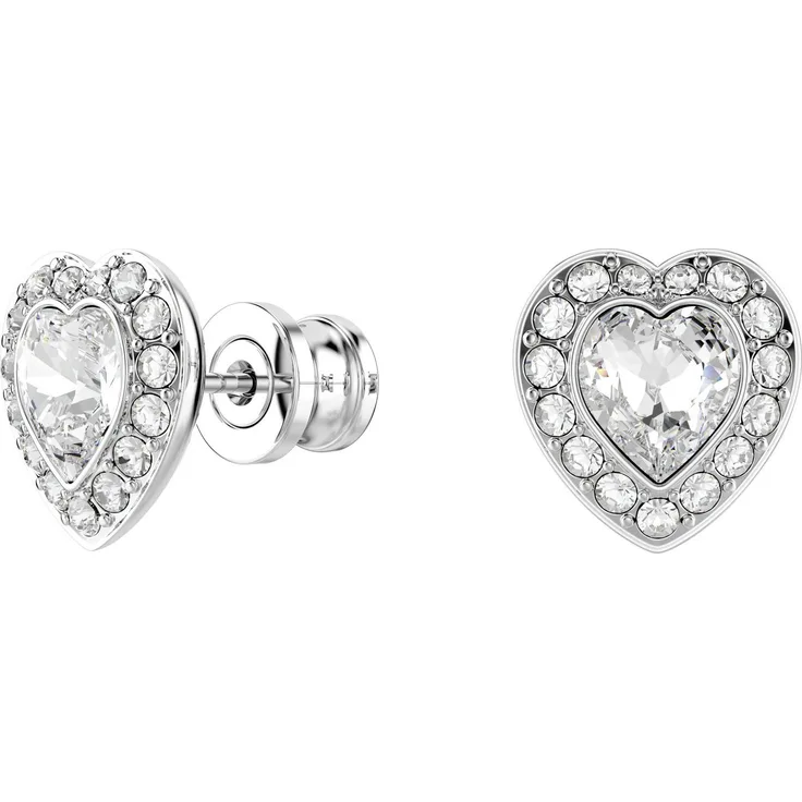 Swarovski Ohrstecker Ariana Grande, Herz mit Swarovski® Kristall, rhodiniert