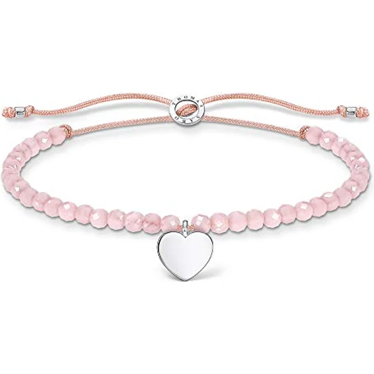 Thomas Sabo Armband rosa Perlen mit Herz, 925 Sterling Silber, Damenarmband A1985-813-9-L20V – Bild 1