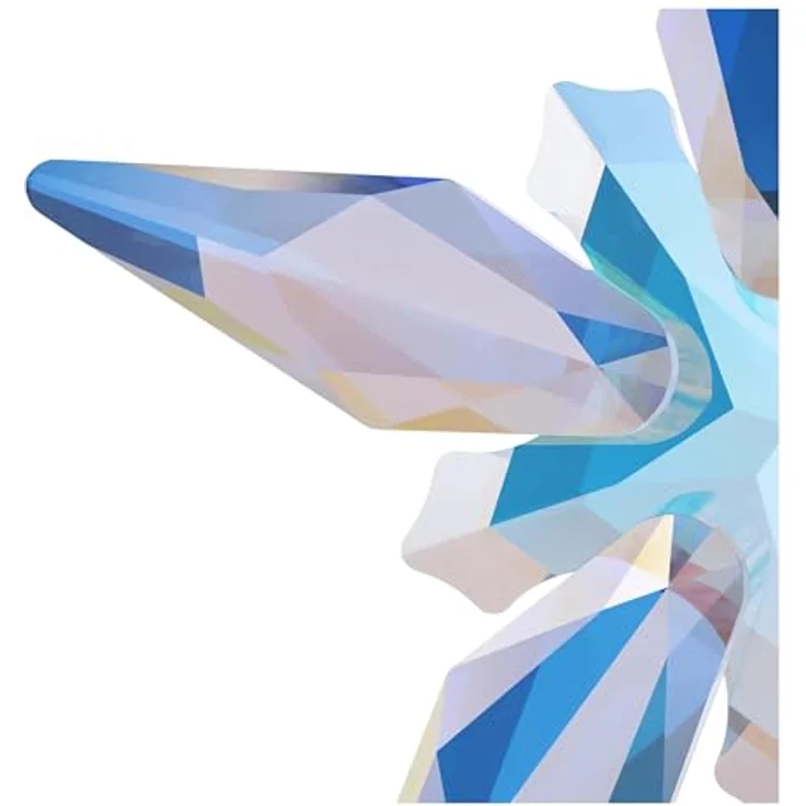 Swarovski Annual Edition Jubiliäumsornament 130 Jahre 2025, Festliches hellblaues Kristallornament im Stern-Design, mit hellblauem Ripsband, Größe: 10.9 x 1.8 x 9.4 cm – Bild 3