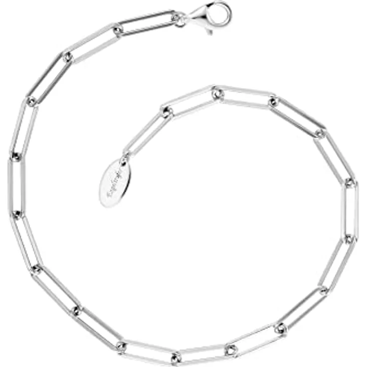 Engelsrufer Anker Armband für Charms aus Sterlingsilber mit Karabinerverschluss, 20cm, nickelfrei und rhodiniert, ERB-CHARM-ANKER-S
