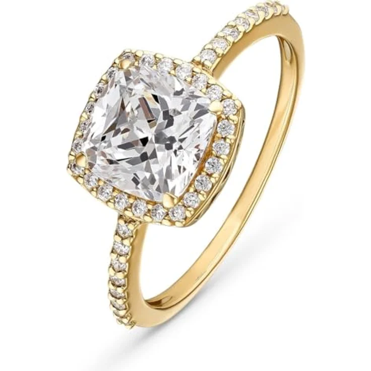 CHRIST Damenring 375er Gelbgold mit 40 Zirkonia, Gelbgold 32029999 – Bild 1
