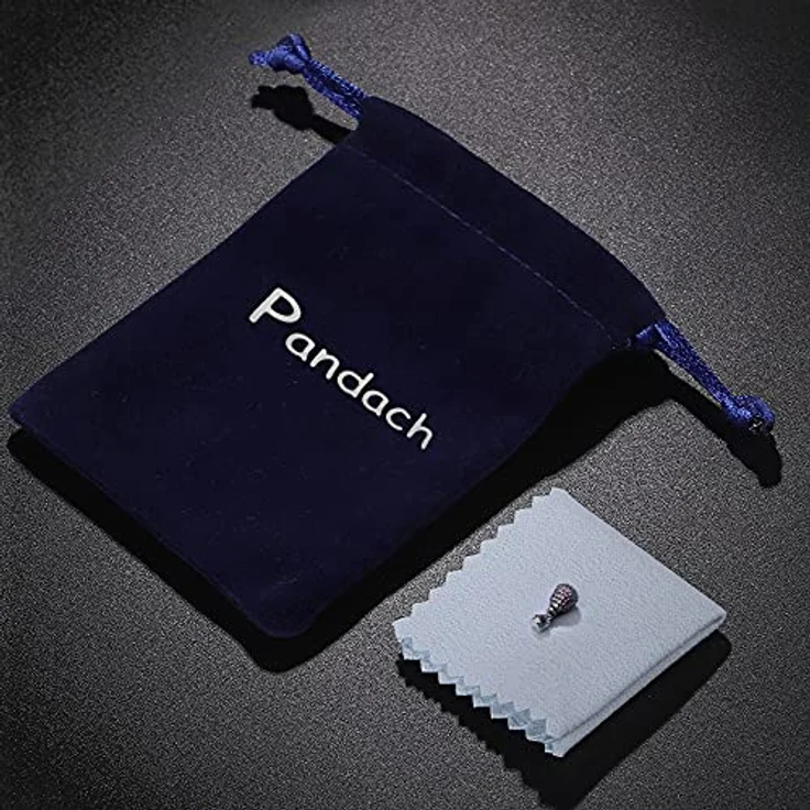 Pandach Damen Charm Anhänger 925 Sterling Silber mit Zirkonia, kompatibel mit europäischen Armbändern und Halsketten – Bild 3