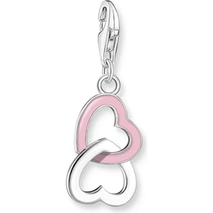 Thomas Sabo Charm Club Original Charm-Anhänger Herz, aus recyceltem 925 Silber mit Kaltemail und Karabinerverschluss – Bild 1