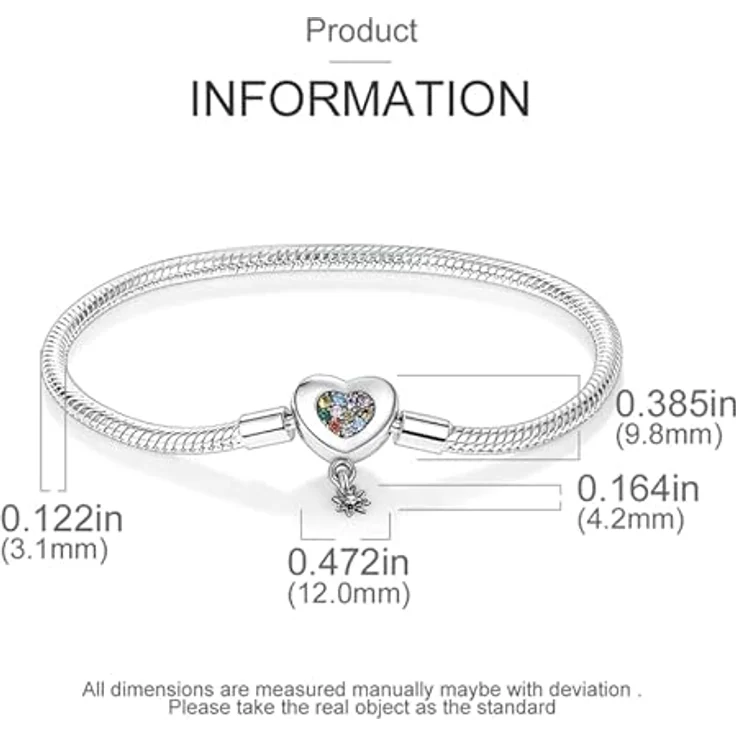 Pandach Damen Armband 925 Sterling Silber, Schlangen-Gliederarmband für empfindliche Haut, vielseitig tragbar, Geschenkidee für Valentinstag und Geburtstage – Bild 4