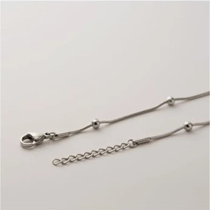 FAVS Herren-Armband Edelstahl, modernes Design mit Kugeldetails und Karabinerverschluss, One Size – Bild 2