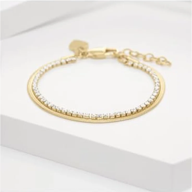 Guido Maria Kretschmer Damen-Armband Edelstahl mit Zirkon, One Size, zeitloses Design – Bild 4
