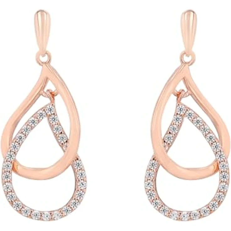 Amor Ohrring für Damen, Sterling Silber 925, Zirkonia, Stecker – Bild 2