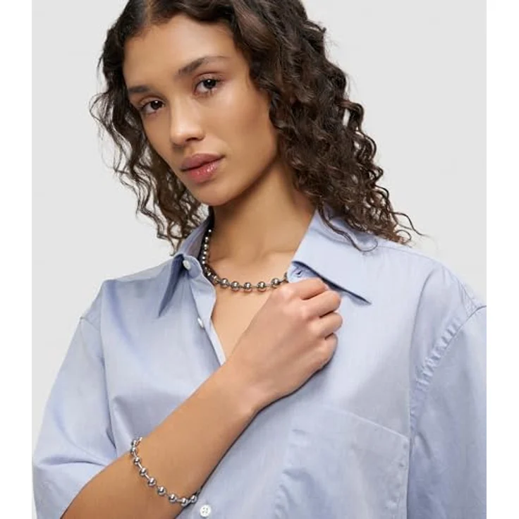 Liebeskind Berlin LJ-1718-B-19, Damen Armband aus poliertem Edelstahl in IP Rhodium, 17 cm mit Karabinerverschluss – Bild 3