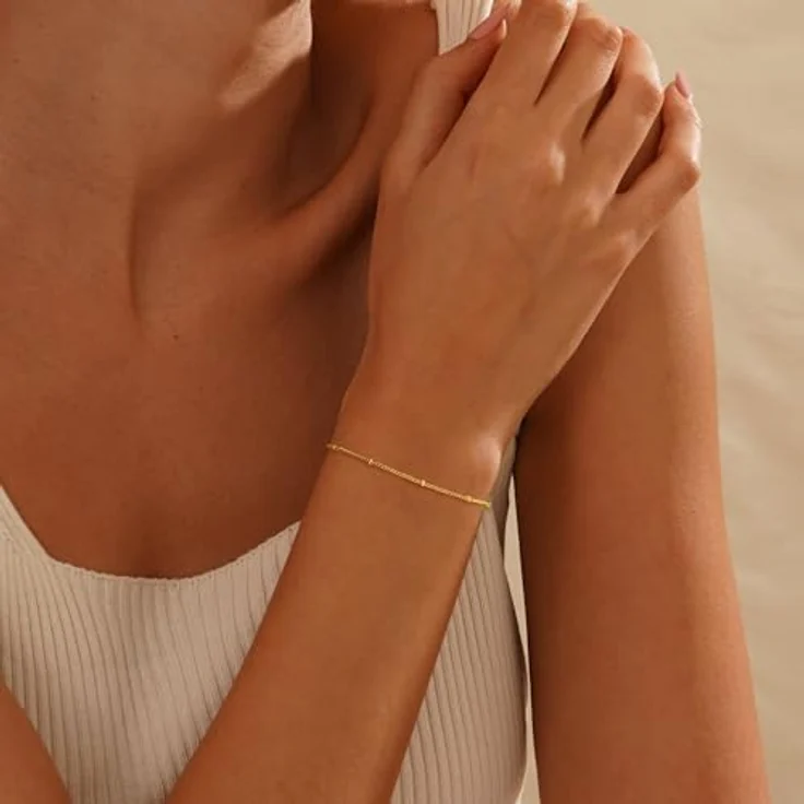 TINGN Herz Armband Damen Gold, 14K goldvergoldetes, mehrlagiges Buchstabenarmband mit Charm H, verstellbare Armkette für Teenager und Frauen, hypoallergenes Material, Geschenkidee – Bild 5