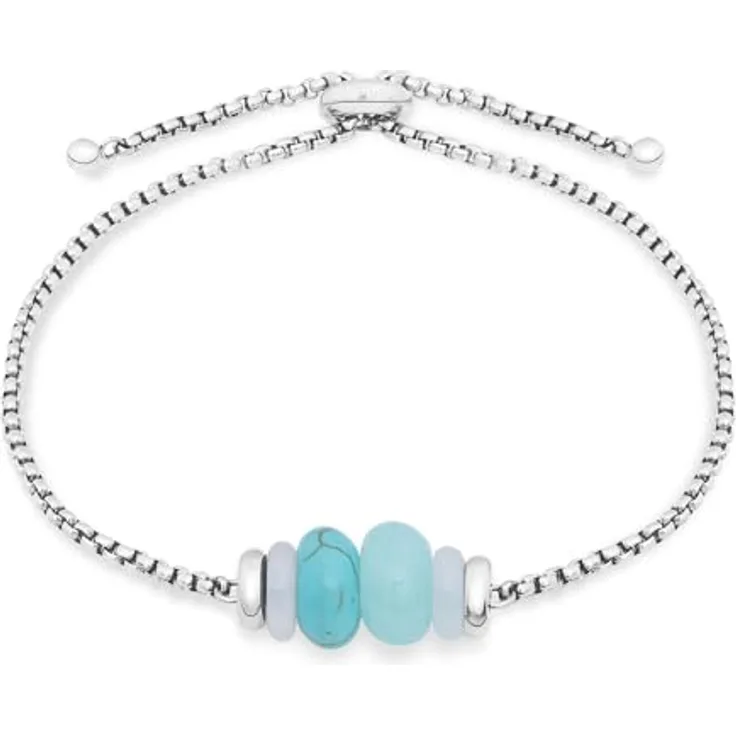 Tamaris Bracelet, Elegantes Armband aus poliertem Edelstahl, Silber, Erbskette verstellbar bis 21 cm, wasserfest & hautfreundlich