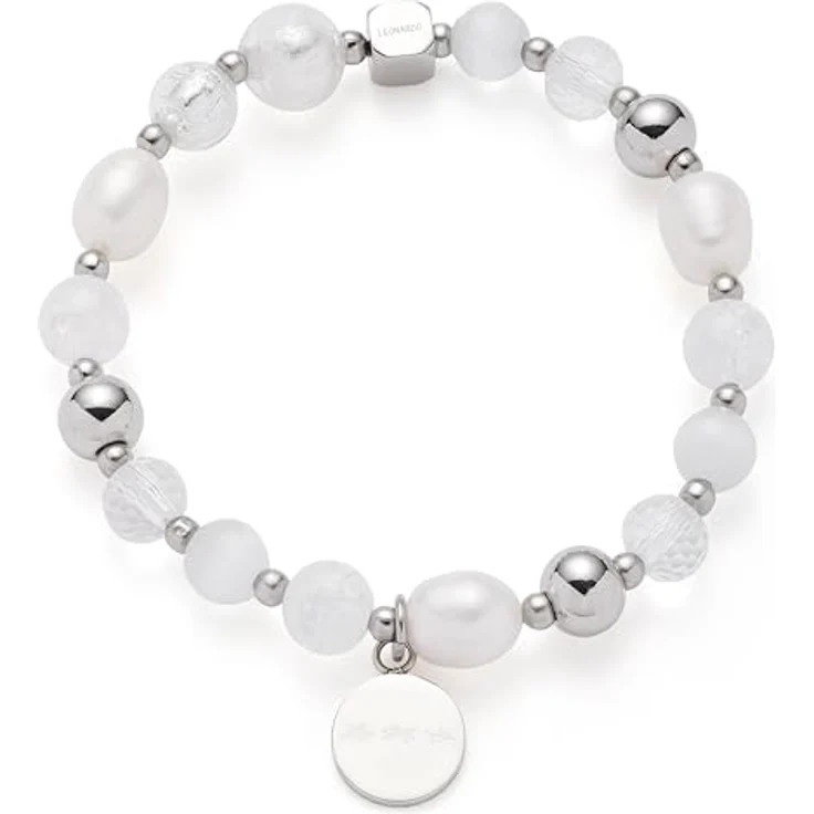 JEWELS BY LEONARDO Damen-Armband Hope VII Darlin's, Edelstahl mit Glas- und Kristallperlen, elastisch, 70 mm, Charity Kollektion MAURITIA MACK, 016506 – Bild 1