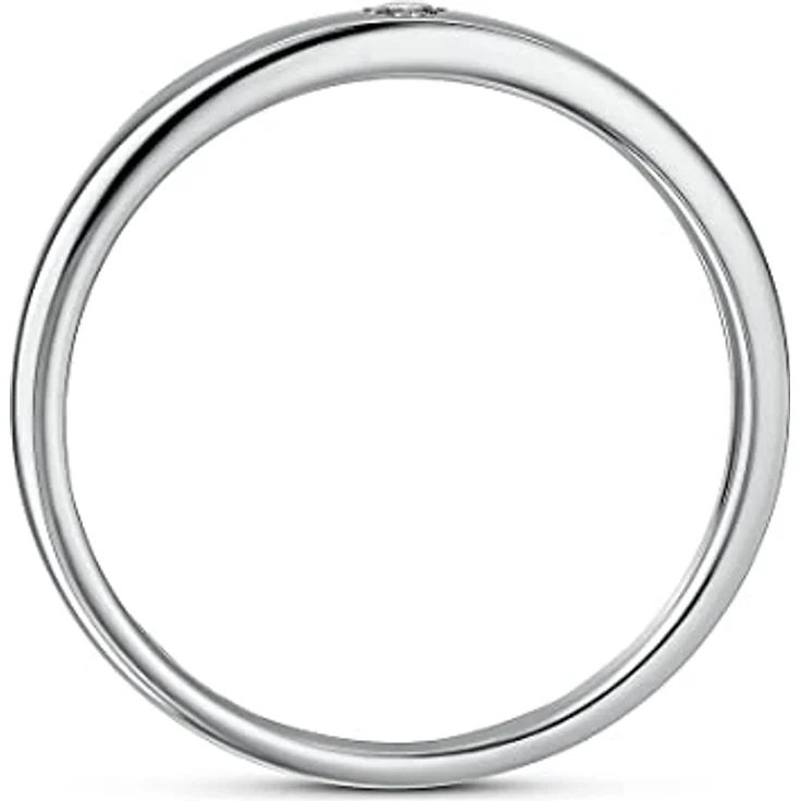CHRIST Damen-Damenring aus 375er Weißgold mit 1 Diamant, Breite 0,25 cm, Stärke 1,8 mm – Bild 2