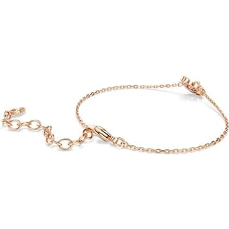 Swarovski Swan Armband, Roségold-Legierungsschicht mit weißen Swarovski Zirconia, verschiedene Schliffe – Bild 5