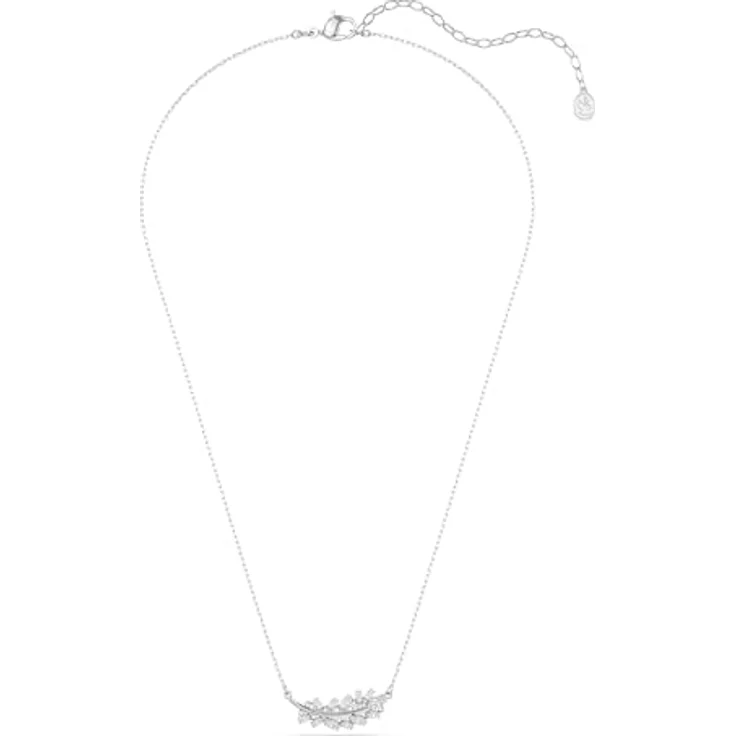 Swarovski Vienna Anhänger, Feder, Weiß, Rhodiniert mit Swarovski Zirconia, elegante Silhouette – Bild 2