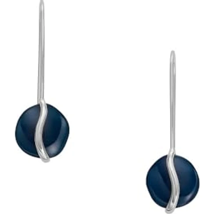 Skagen Damenohrringe Sofie Sea Glass Pull-Through, organische Form, blau, SKJ1812040 – Bild 4