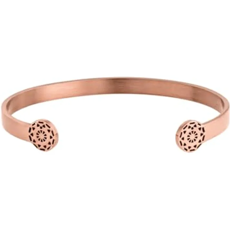 Purelei Infinity Armcuff Damen – Verstellbarer Armreif aus wasserfestem Edelstahl mit edlem Muster – Offene Manschette in Roségold – Stilvoller, zeitloser Damenschmuck