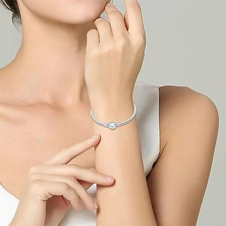 Pandach 925 Sterling Silber Damen Armband, Schlangen-Gliederarmband für empfindliche Haut, Geschenk für Frauen, Freundin, Mama, geeignet für Valentinstag, Muttertag, Geburtstage, Weihnachten – Bild 4