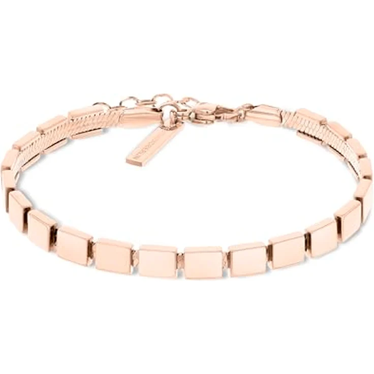 Liebeskind Berlin Damen Armband LJ-1691-B-21, Edelstahl in IP Roségold, Kettenart Schlagenkette, 21 cm mit Karabinerverschluss – Bild 1