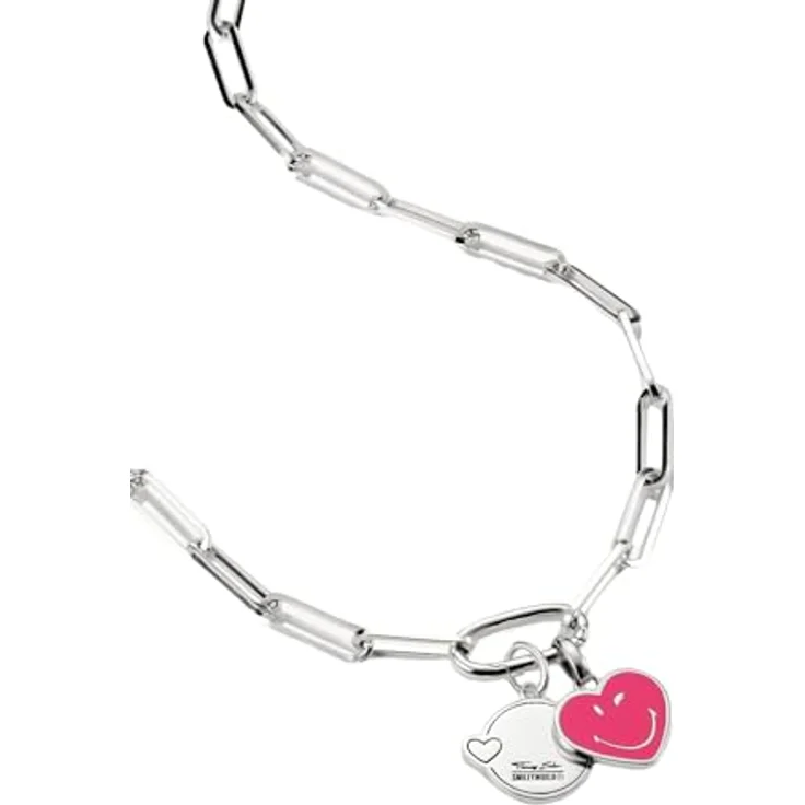 Diademita Silber-Anhänger mit SMILEYWORLD® Kuss-Charm, verspielter Design mit Herz-Akzent, Gelb und Silber/Rosé – Bild 3