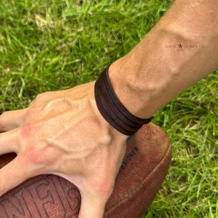 LOCAL LEAGUE Leder-Wickelarmband 'SURF CREW HAWAII' aus echtem Leder, verstellbar bis 95 cm, handgemacht in Europa, Braun – Bild 4