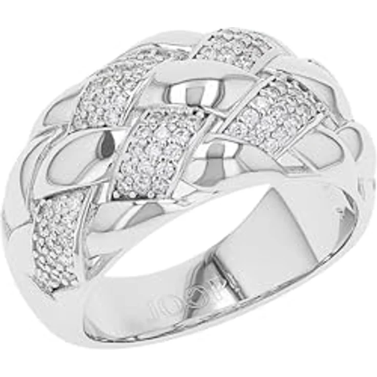 JOOP! Damenring Silber 925, 12 mm, mit Zirkonia, glänzend, Geschenkidee in Schmuck Geschenk Box – Bild 1