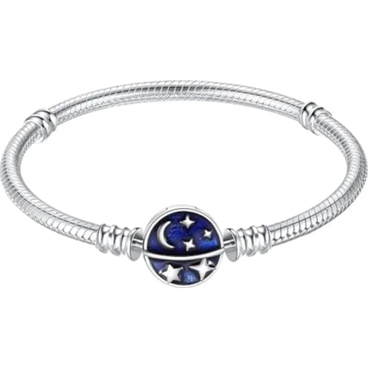 TINSLO Damen Armband 925 Sterling Silber, Herzverschluss Schlangen Gliederarmband für empfindliche Haut, perfektes Geschenk für Frauen und Mädchen