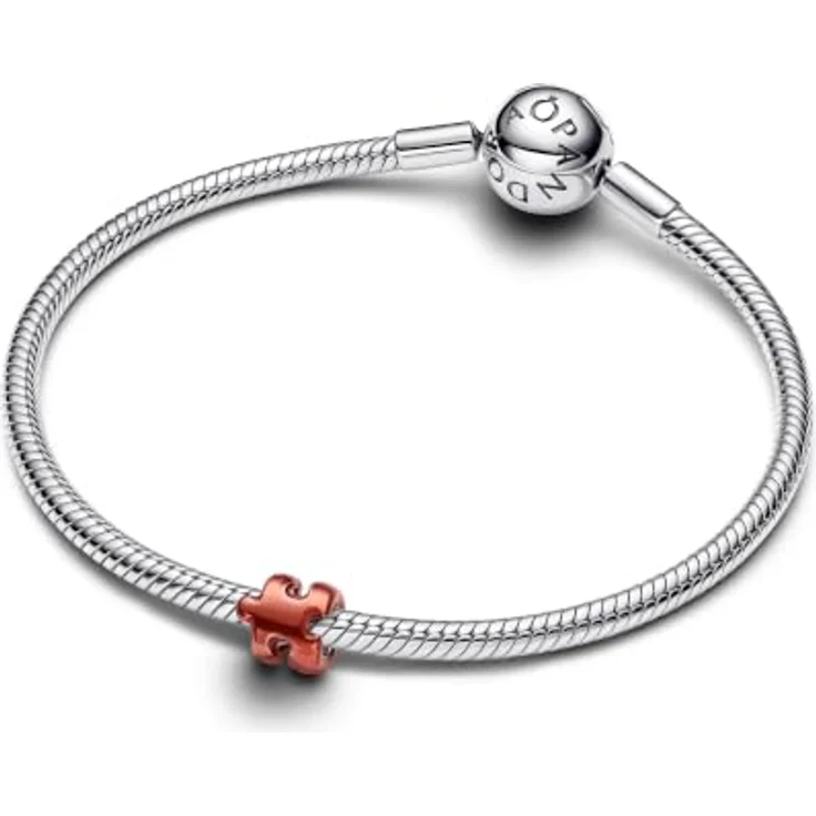Pandora Bead 794816C01, Mini Orangefarbenes Puzzleteil aus Sterlingsilber 925 – Bild 3