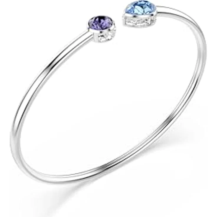 Swarovski Armreif Chroma, mehrfarbig, rhodiniert, 16,7 cm Länge, gemischter Schnitt – Bild 3