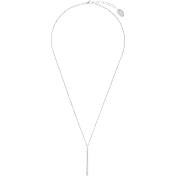s.Oliver Damen Halsschmuck, 925 Sterling Silber Kette mit 7 Zirkonia-Steinen, 42+3 cm, in Schmuck Geschenk Box – Bild 4