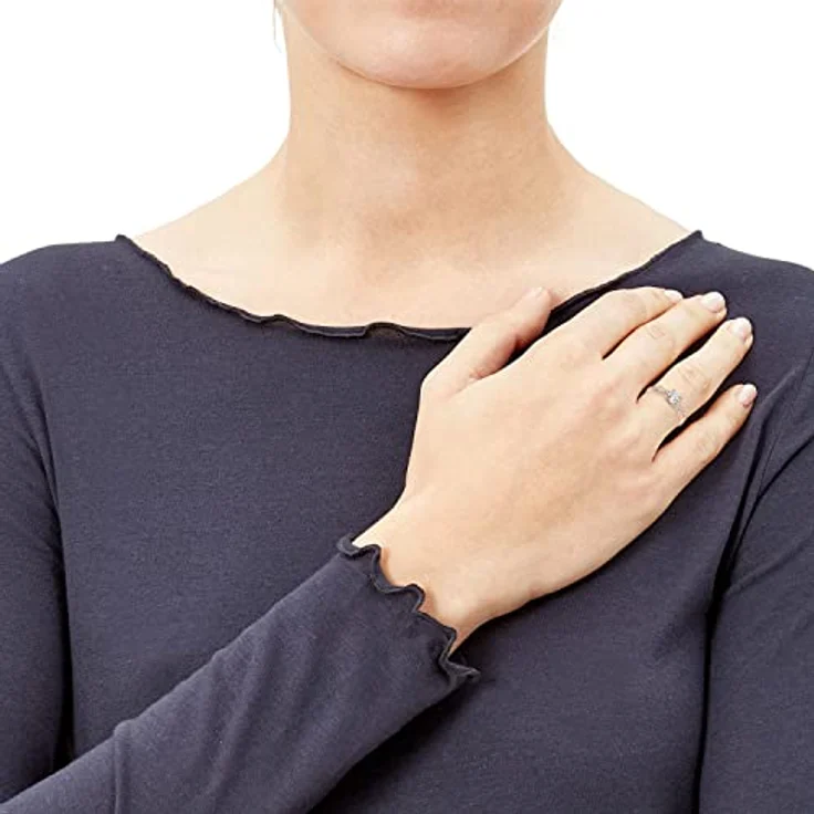 s.Oliver Zirkoniaring für Damen, 925 Sterling Silber, rosé vergoldet, Zirkonia, Größe 52/16,5, inklusive Geschenkbox – Bild 3