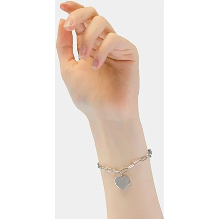 Liebeskind Berlin Herz-Armband LJ-1602-B-21, Silber, Edelstahl, 20 cm, Karabinerverschluss – Bild 2