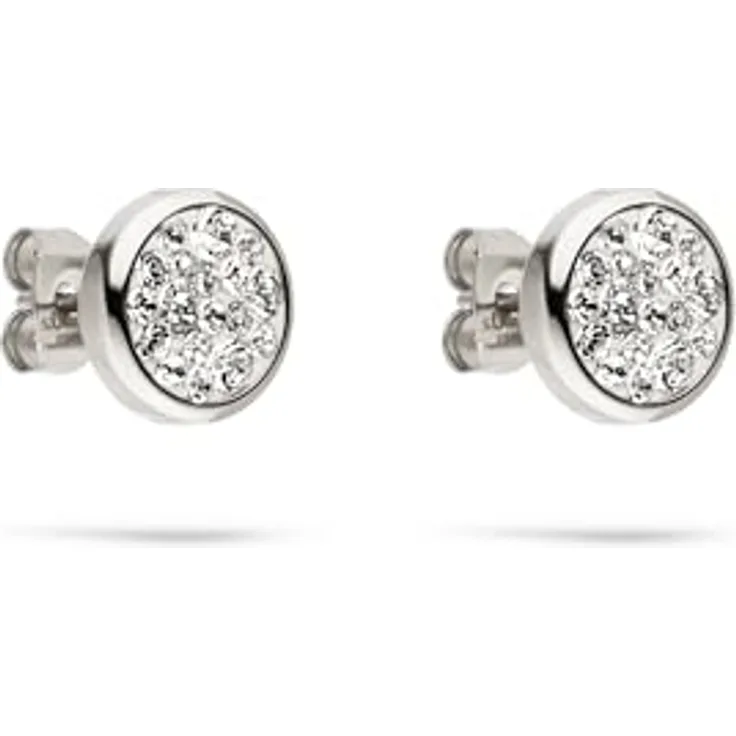 s.Oliver Ohrring - Elegante Ohrstecker aus poliertem Edelstahl, silber, wasserfest & hautfreundlich, 10,4 mm mit Steckverschluss