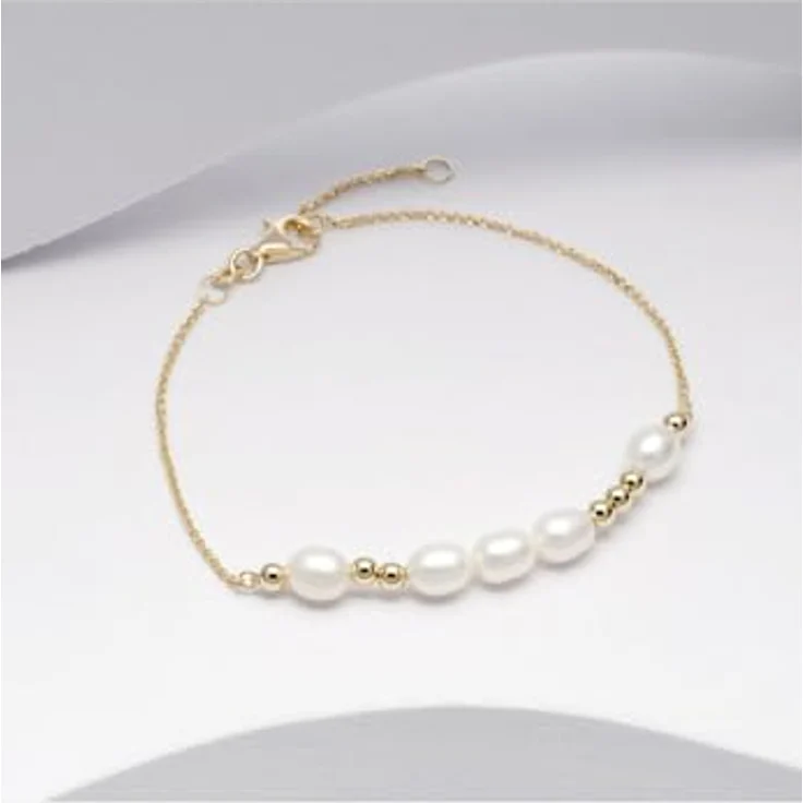 CHRIST Damen-Armband 585er Gelbgold mit Süßwasserperle, One Size – Bild 2