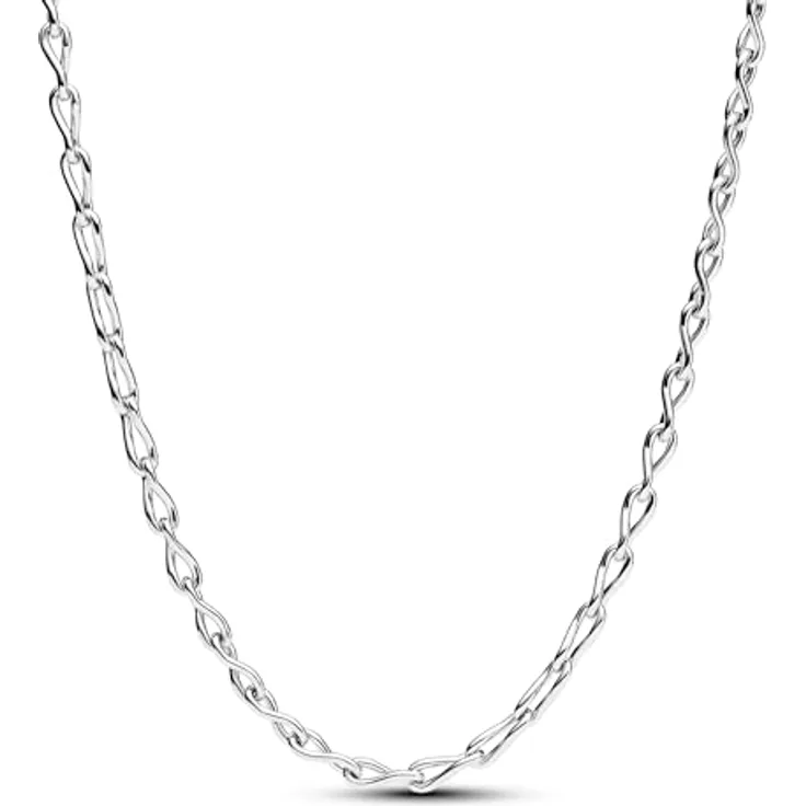 Pandora Moments, Damen-Unendlichkeit Kette ohne Anhänger aus 925 Sterlingsilber, 50 cm Länge, 2 mm Stärke, Karabiner-Verschluss