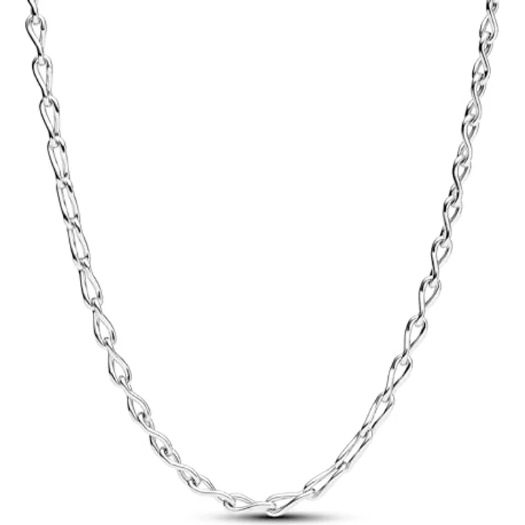 Pandora Moments, Damen-Unendlichkeit Kette ohne Anhänger aus 925 Sterlingsilber, 50 cm Länge, 2 mm Stärke, Karabiner-Verschluss – Bild 1
