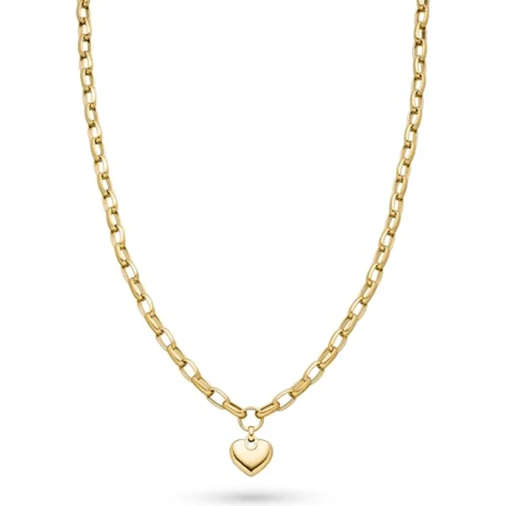 s.Oliver Necklace, elegante Gliederkette aus poliertem Edelstahl, IP Gold, 55 cm, wasserfest & hautfreundlich – Bild 1
