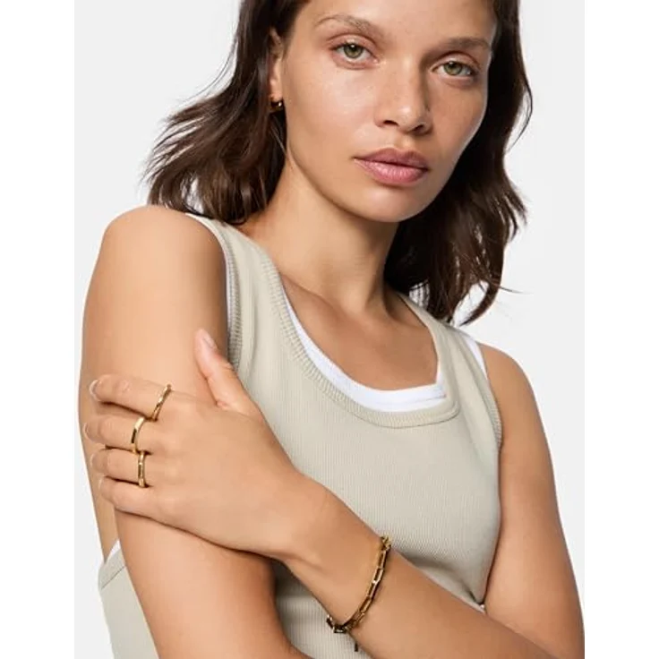 Liebeskind Berlin Armband LJ-1490-B-22, Edelstahl IP Gold poliert, 22 cm mit Karabinerverschluss – Bild 3