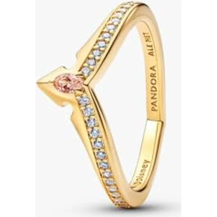PANDORA Damenring Disney Prinzessin Aurora Tiara, goldfarben, mit Zirkonia, Ringgröße 60/19,1 – Bild 3