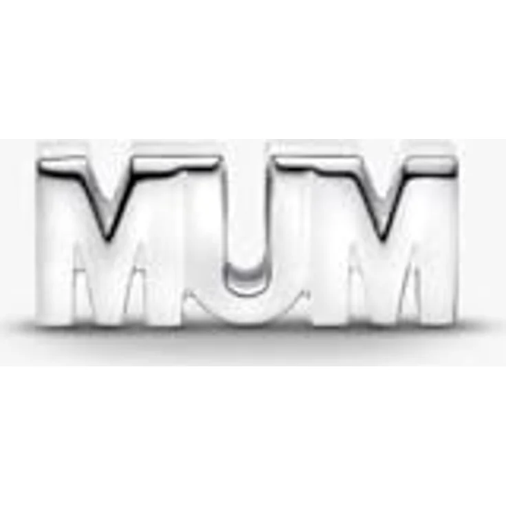 PANDORA Charm Mum wendbarer Schriftzug, 925 Sterling Silber mit Cubic Zirkonia, Buchstaben Anhänger für Mutter, kompatibel mit Moments, 794455C01 – Bild 2
