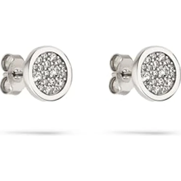 s.Oliver Ohrring - Elegante Ohrstecker aus poliertem 925er Sterlingsilber - silber - wasserfest, hautfreundlich, 8,8 mm, Steckverschluss