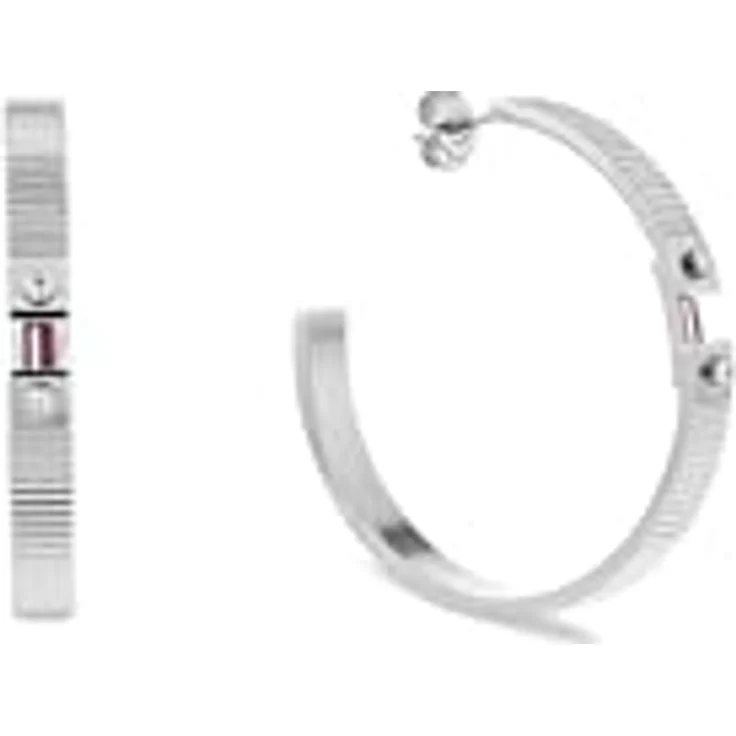 Tommy Hilfiger Jewelry Creolen für Damen, Edelstahl mit Kristallen, 40 mm, Butterfly-Verschluss – Bild 1