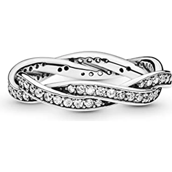 PANDORA Damen-Ring 925 Sterling Silber, pavé mit weißen Zirkonia, Größe 56 (17.8) – Bild 2