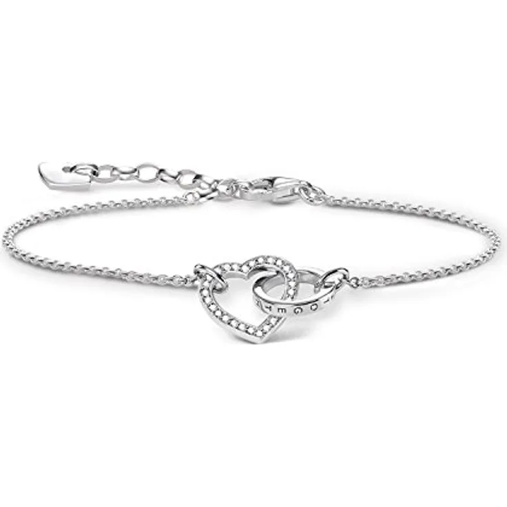 Thomas Sabo Damen Armband Forever Together Herz, 925er Sterlingsilber, elegantes Design, A1648-051-14-L19V