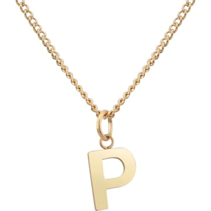 GD GOOD.designs Halskette mit Buchstabe (P), 18K vergoldete Buchstabenkette für Damen, wasserfest & hautverträglich, individuell verstellbar - persönliches Valentinstag-Geschenk – Bild 1