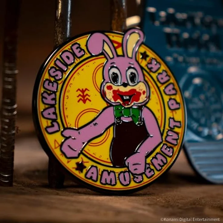 FaNaTtik Silent Hill Robbie the Rabbit Limited Edition Emaille Pin Badge, nummeriert, 43 mm, hochwertiges Design, offizielles Lizenzprodukt, nur 5.000 Stück weltweit – Bild 5