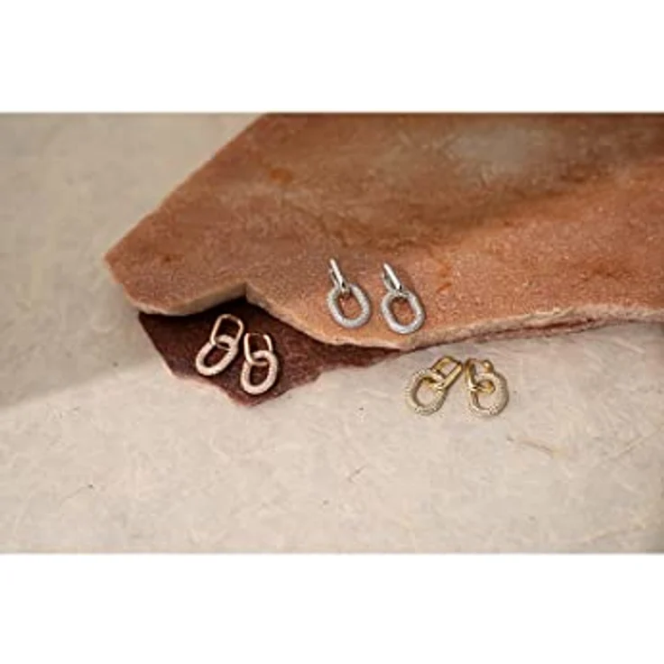 JETTE Creolen LIQUID 88336542, Ohrschmuck mit Zirkonia, in Silber, Gelbgold und Roségold – Bild 3
