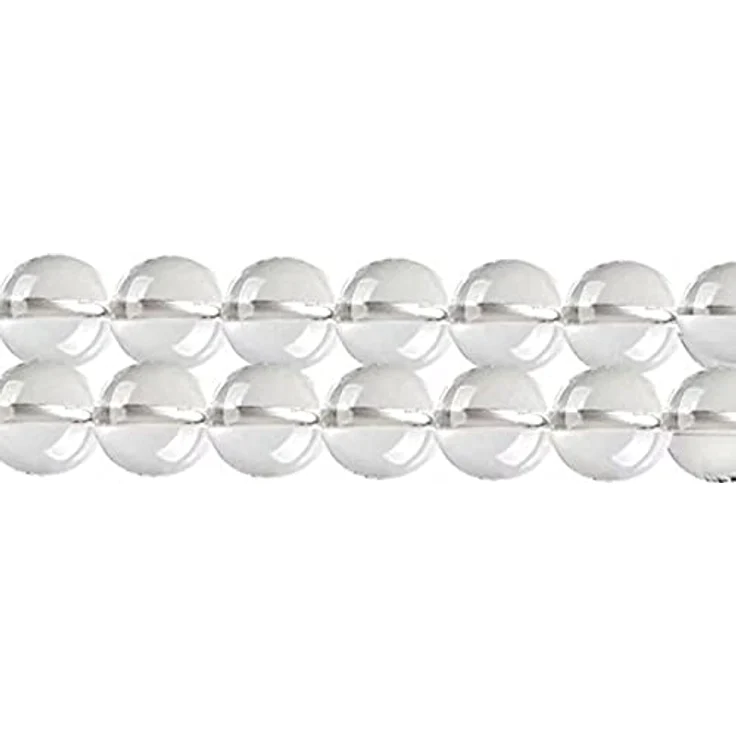 SKYBEADS Natürliche Transparente Kristall Perlen, 4mm Klar Quarz für Schmuck zum Auffädeln, 38cm Strang mit ca. 90 Stück – Bild 1