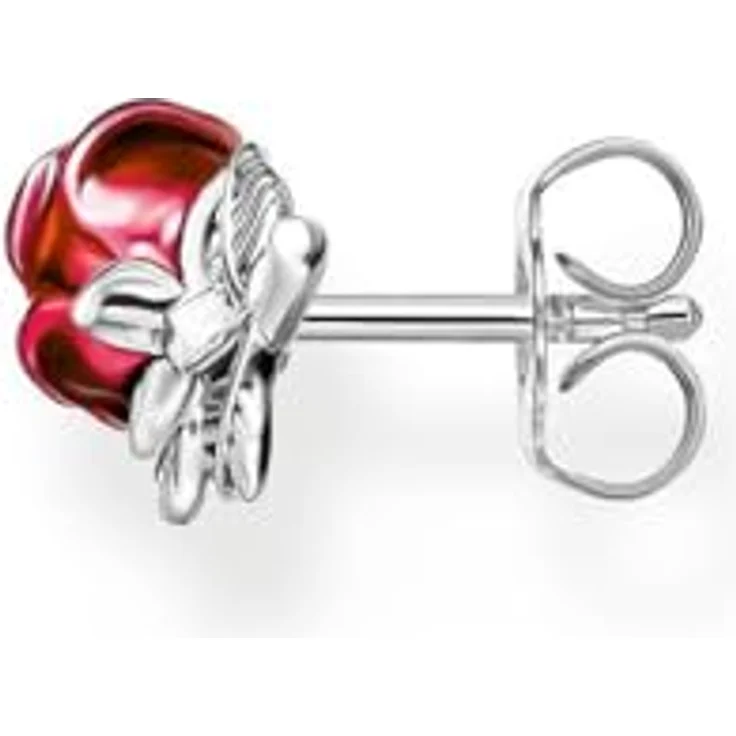 THOMAS SABO Roses Romance Ohrstecker, viktorianisch inspirierte Rosen, rot – Bild 2