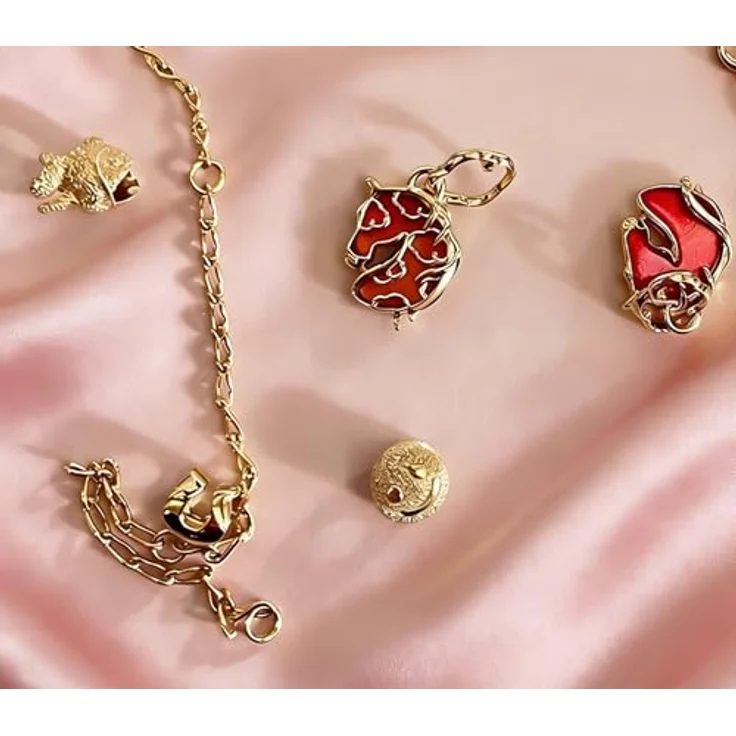 WEIMU Golden Charms 925 Sterling Silber Charm, hypoallergen für Armband & Halskette, Geschenke für Damen – Bild 4